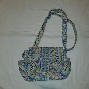 Vera Bradley Lindsay Capri Blue Retired  Pattern purse